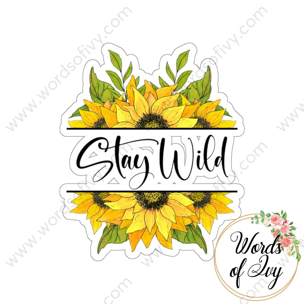 Sticker - Stay Wild 220411009 White / Die Cut 3 × Paper Products