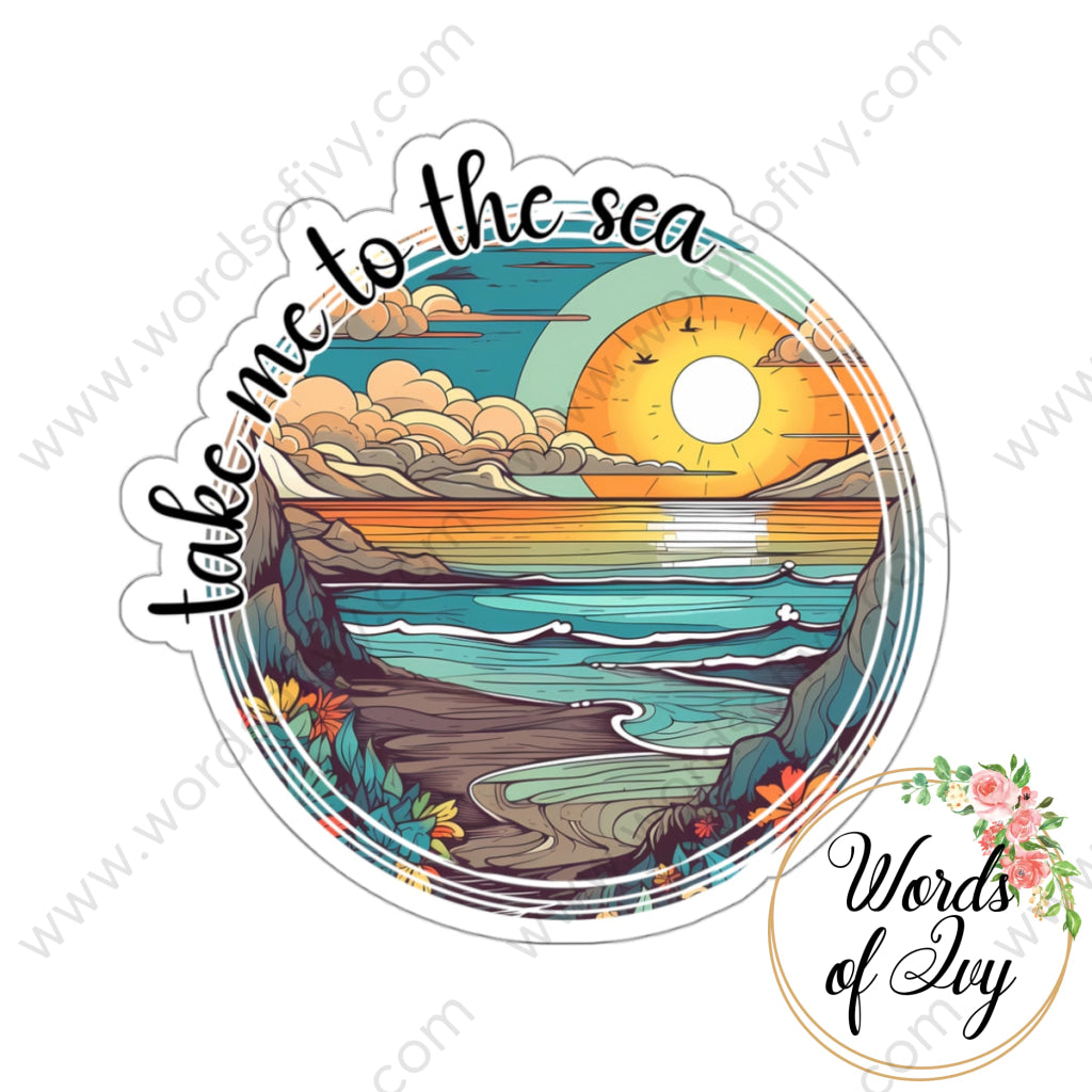 Sticker - Take Me To The Sea 230605 240720025 White / Die-Cut 3’’ × Paper Products