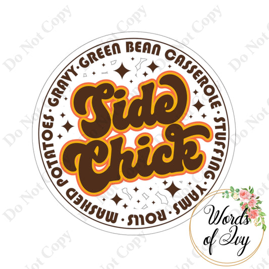 Sticker - Side Chick 220913009 White / Die Cut 3 × Paper Products