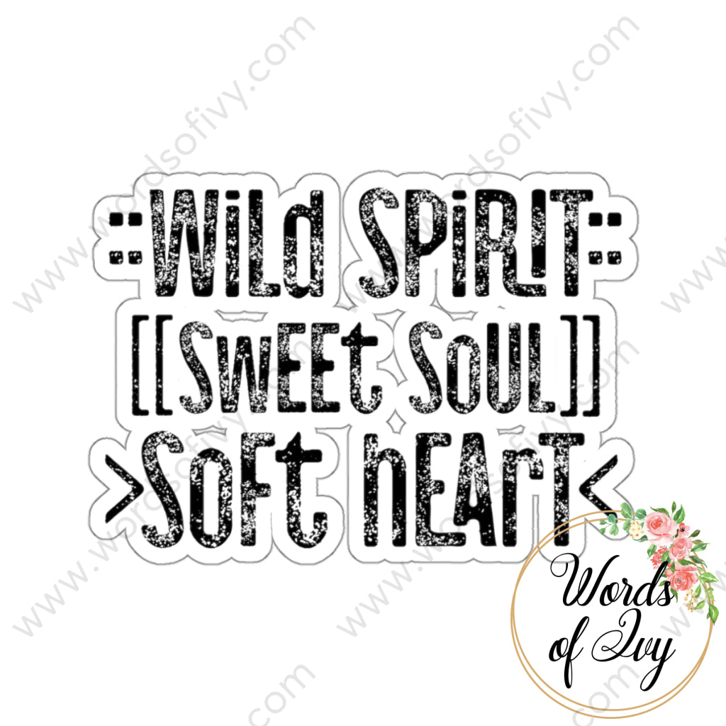 Sticker - Wild Spirit 240724056 White / Die-Cut 3’’ × Paper Products