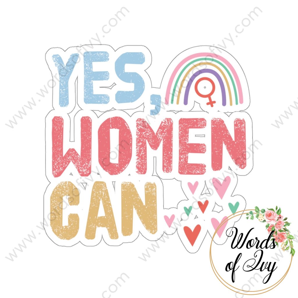 Sticker - Yes Women Can 220706011 White / Die Cut 3 × Paper Products