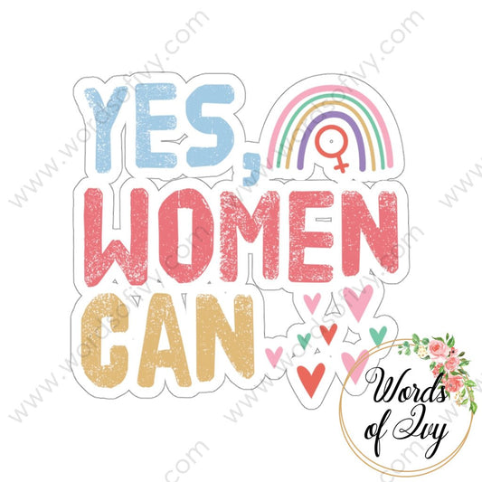 Sticker - Yes Women Can 220706011 White / Die Cut 3 × Paper Products