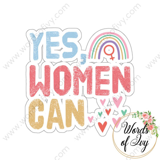 Sticker - Yes Women Can 220706011 White / Die-Cut 3’ × Paper Products