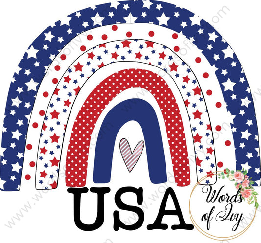 Sublimation Digital Download - Boho American Rainbow Usa 220522