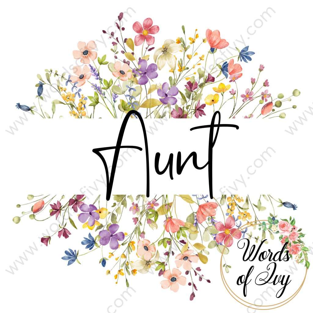 Sublimation Digital Download - Floral Aunt 240306008