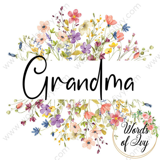 Sublimation Digital Download - Floral Grandma 240306003