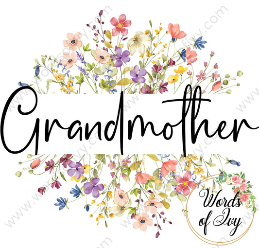 Sublimation Digital Download - Floral Grandmother 240306005 | Nauti Life Tees