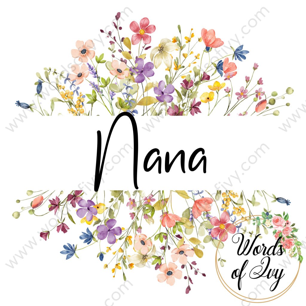 Sublimation Digital Download - Floral Nana 240306010 | Nauti Life Tees