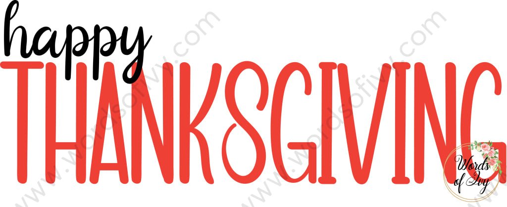 Sublimation Digital Download - Happy Thanksgiving 240120