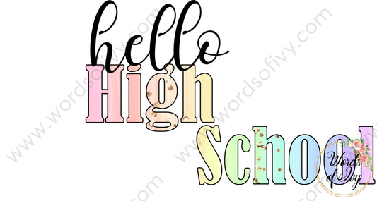 Sublimation Digital Download - Hello High School 210612