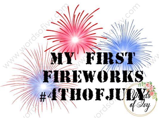 Sublimation Digital Download - My First Fireworks 4Th Of July 210525