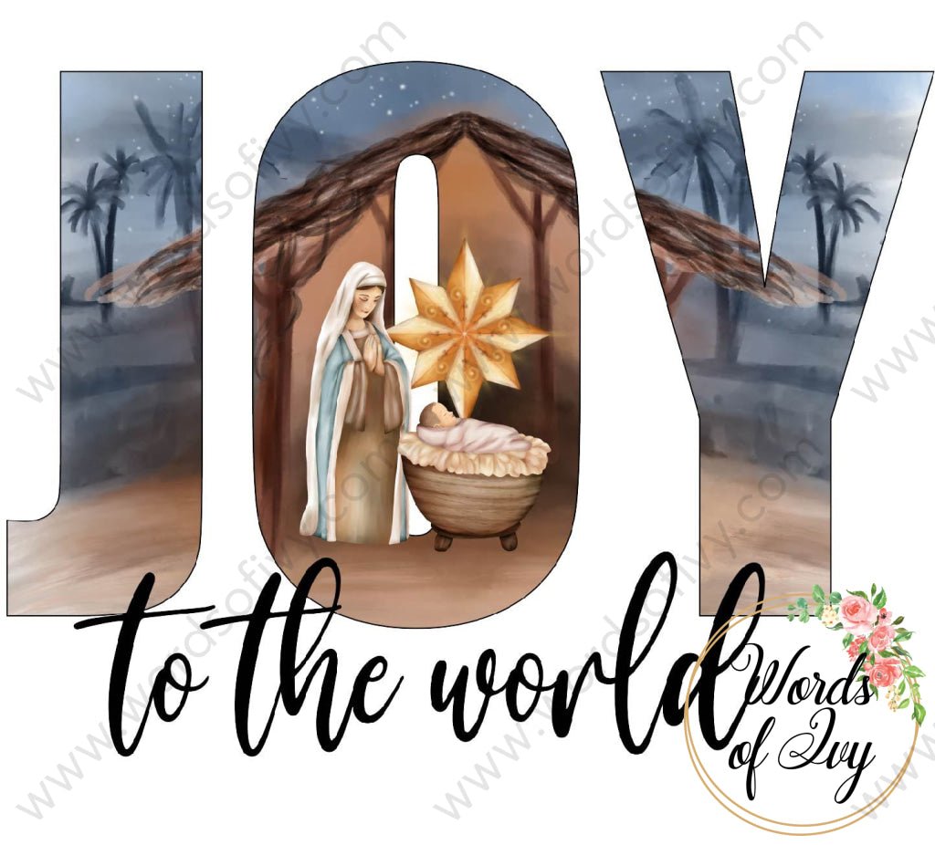 Sublimation Digital Download - Nativity Joy To The World 210725