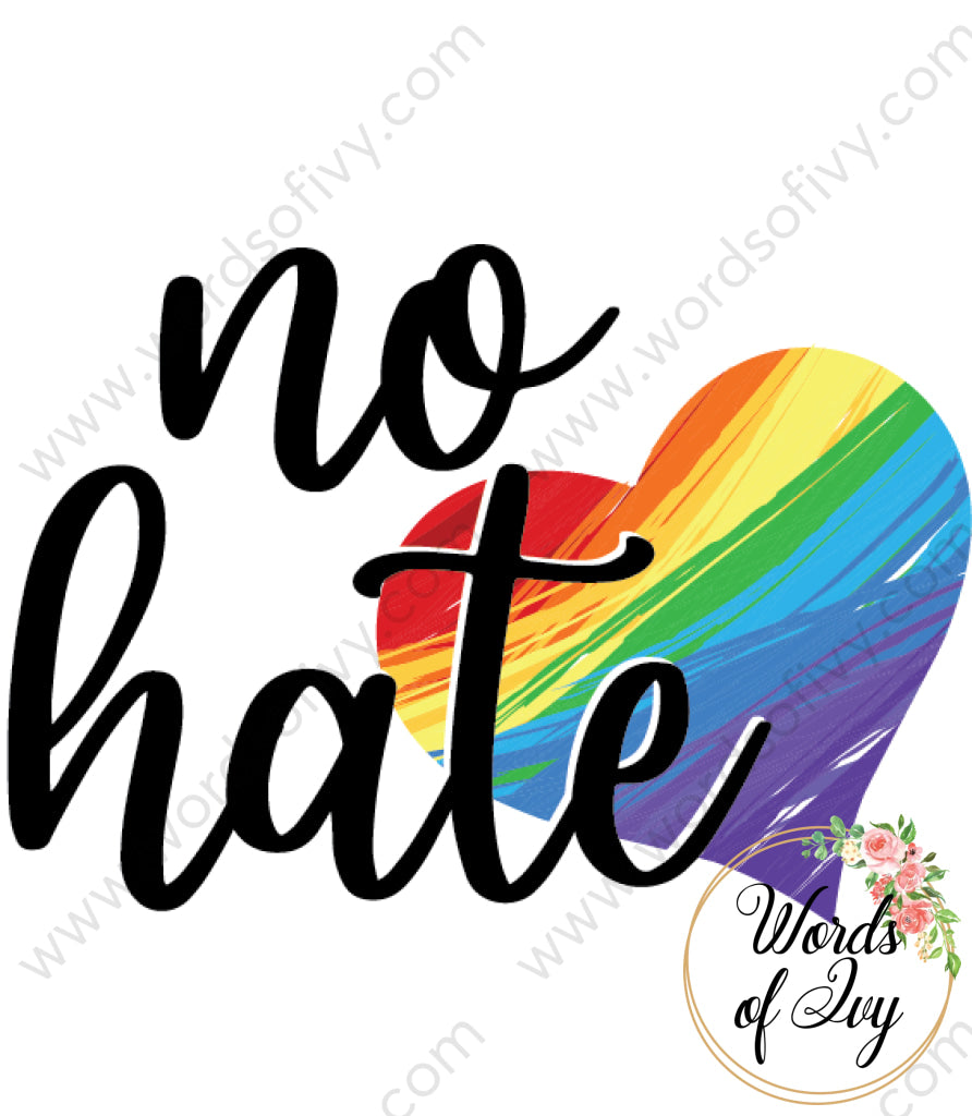 Sublimation Digital Download - No Hate 210605 | Nauti Life Tees