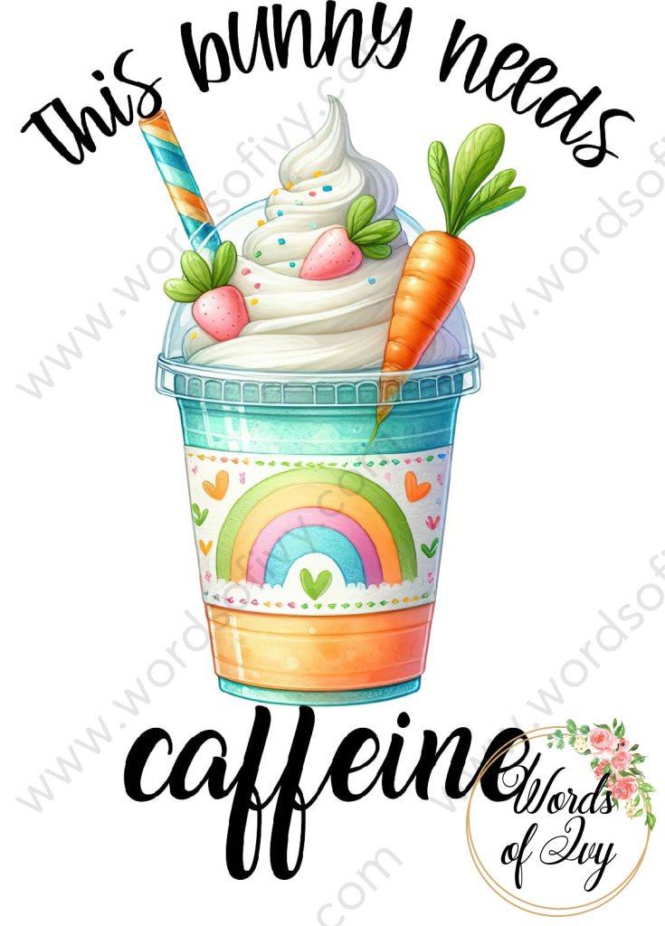 Sublimation Digital Download - This Bunny Needs Caffeine 240120