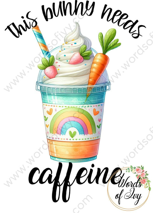 Sublimation Digital Download - This Bunny Needs Caffeine 240120