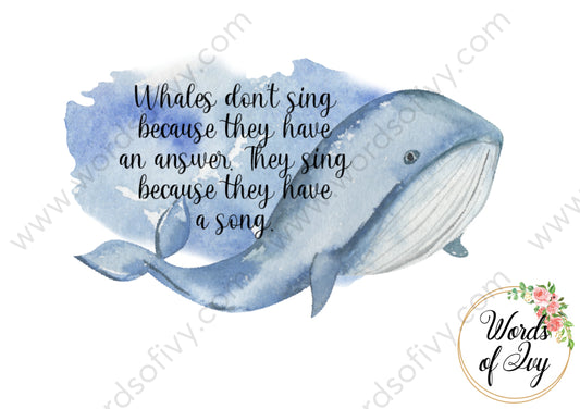 Sublimation Digital Download - Whales sing 210520 | Nauti Life Tees