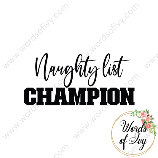 Svg Download - Naughty List Champion 210724
