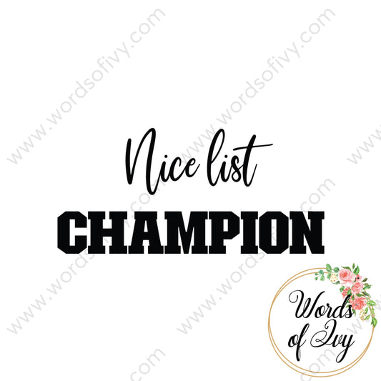 SVG Download - Nice List Champion 210724 | Nauti Life Tees