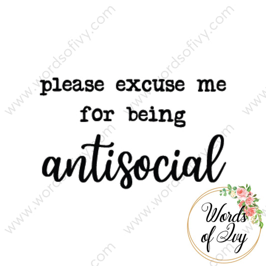 SVG Download - please excuse me for being antisocial 210528 | Nauti Life Tees