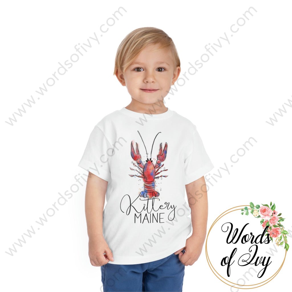 Toddler Tee - Bright Lobster Kittery Maine 221202002 | Nauti Life Tees