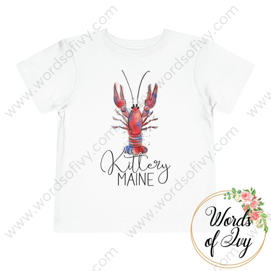 Toddler Tee - Bright Lobster Kittery Maine 221202002 White / 2T Kids Clothes