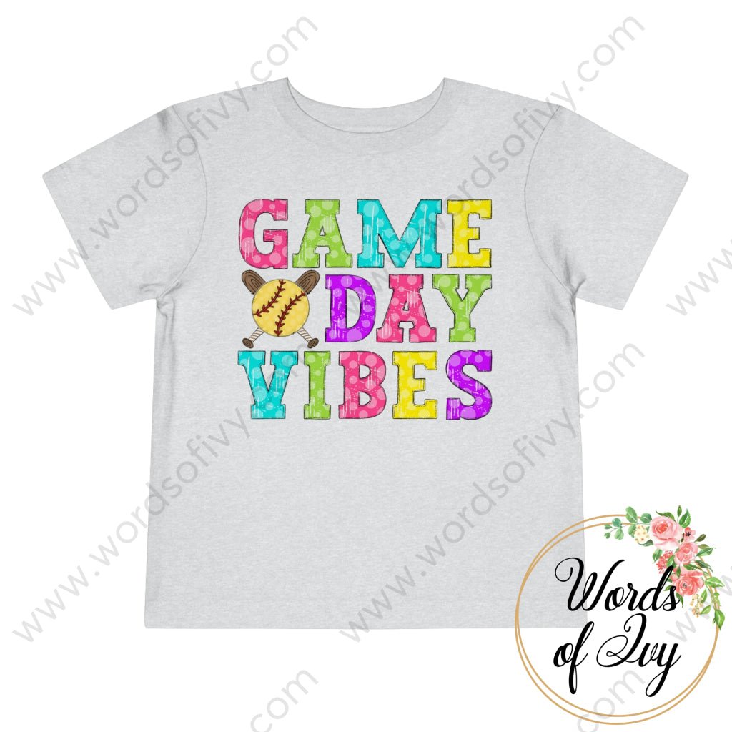 Toddler Tee - Game Day Vibes Softball 230429010 Athletic Heather / 2T Kids Clothes