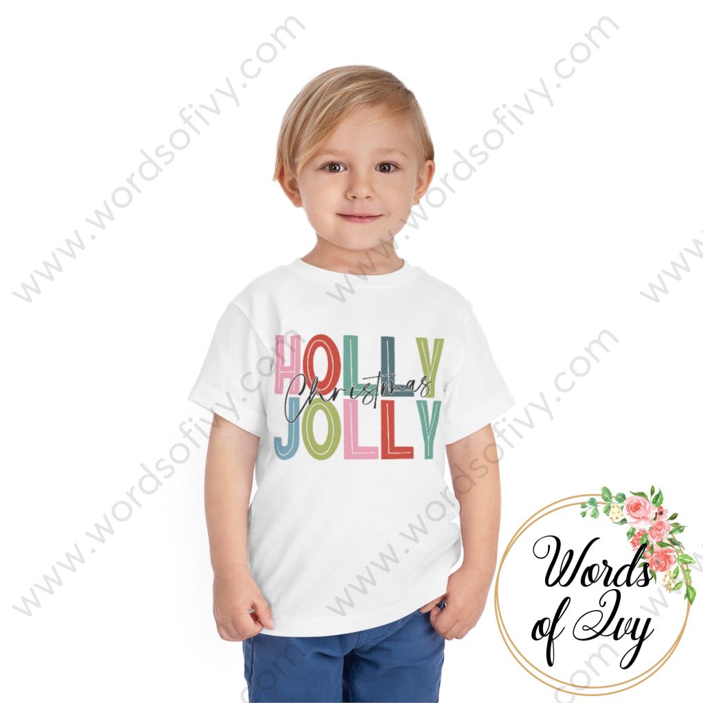 Toddler Tee - HOLLY JOLLY CHRISTMAS 221025001 | Nauti Life Tees