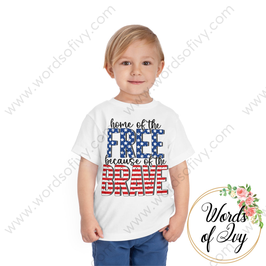 Toddler Tee - Home Of The Free Because Brave 220519004 Kids Clothes
