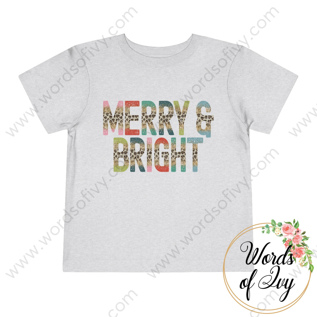 Toddler Tee - Merry And Bright 221025002 Athletic Heather / 2T Kids Clothes