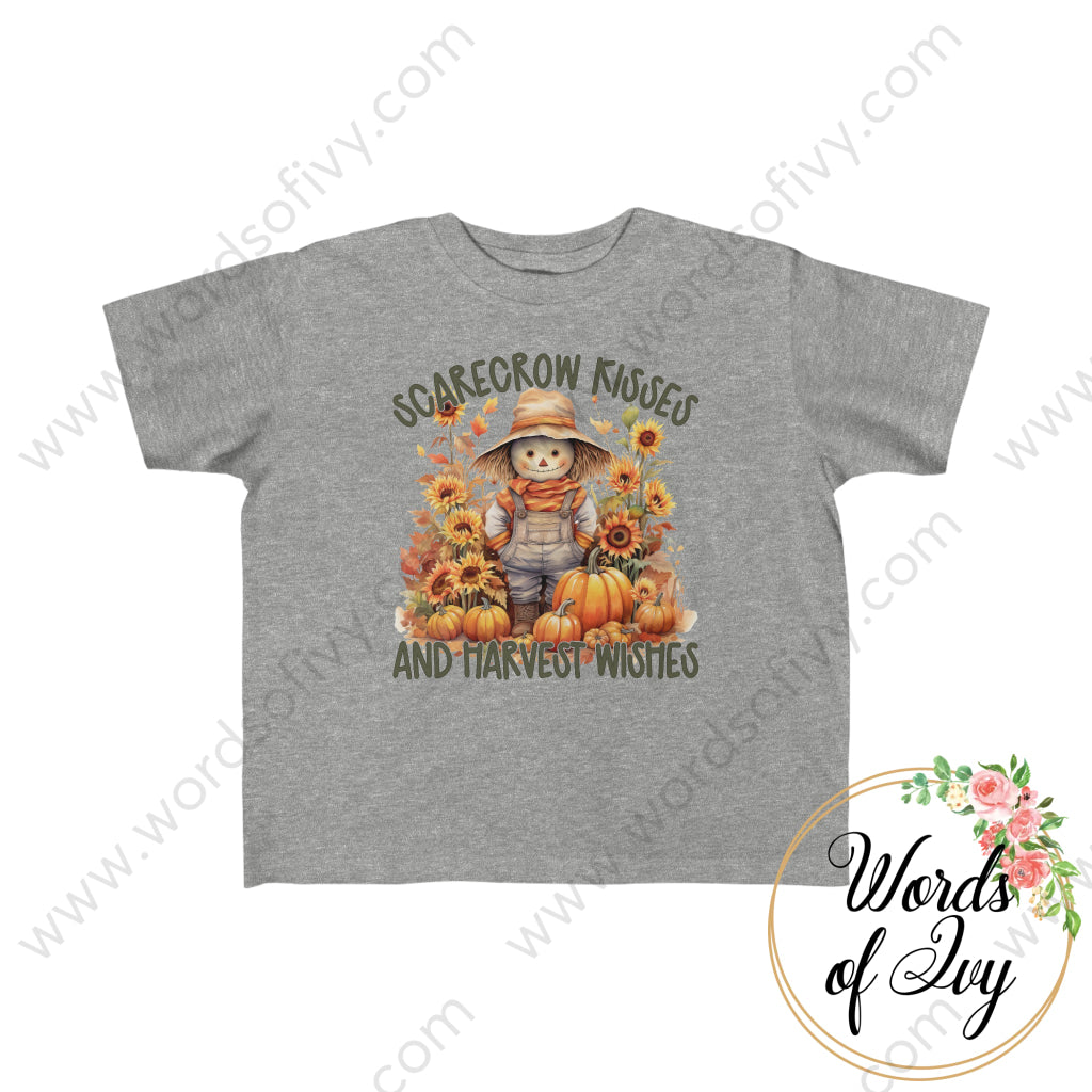 Toddler Tee - Scarecrow Kisses And Harvest Wishes 230906010 Heather / 3T Kids Clothes