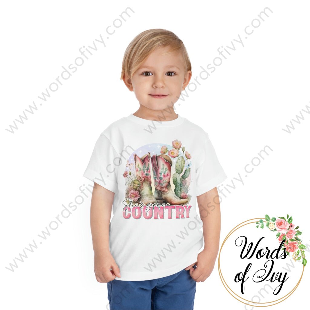 Toddler Tee - SHE'S GONE COUNTRY 230507015 | Nauti Life Tees