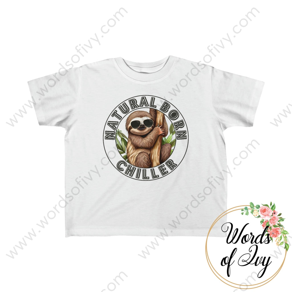 Toddler Tee - Sloth Natural Born Chiller 230719011 White / 2T Kids Clothes