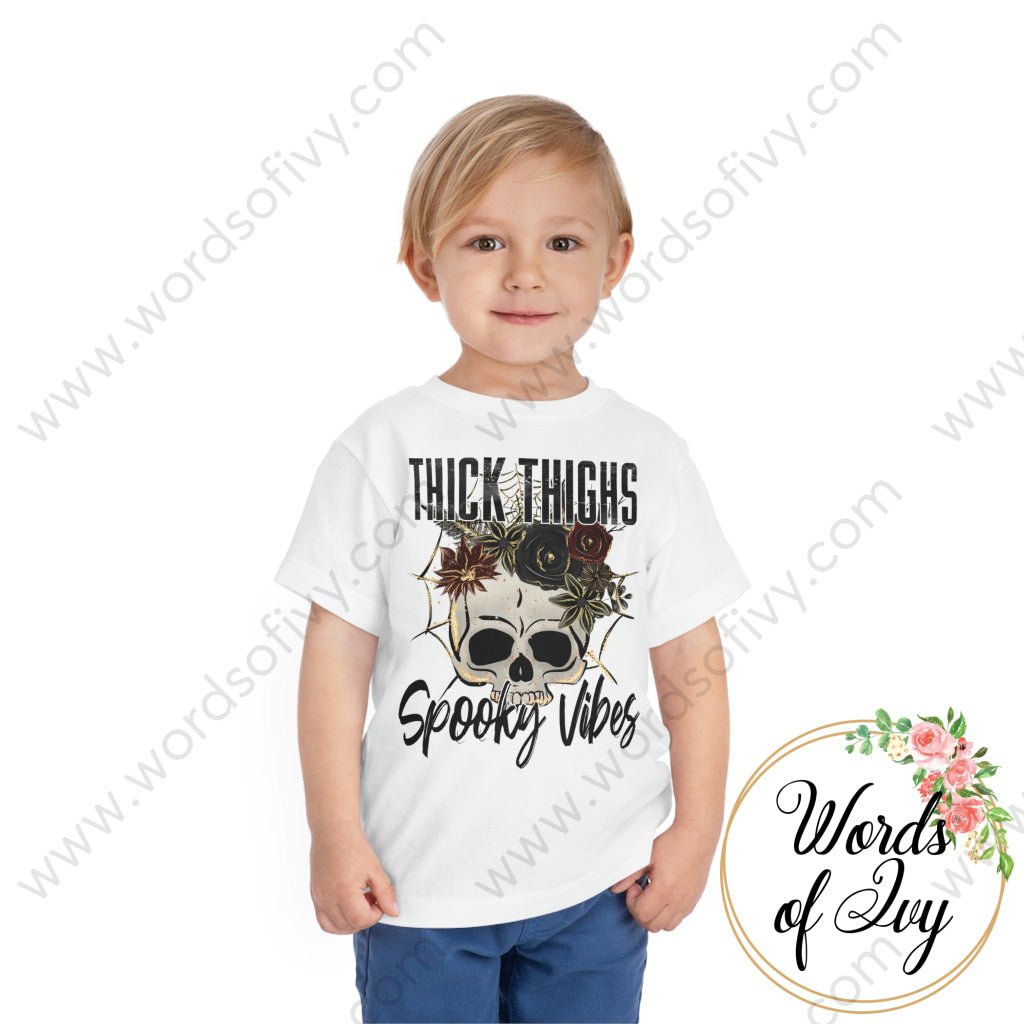 Toddler Tee - Thick Thighs Spooky Vibes 221009036 Kids Clothes