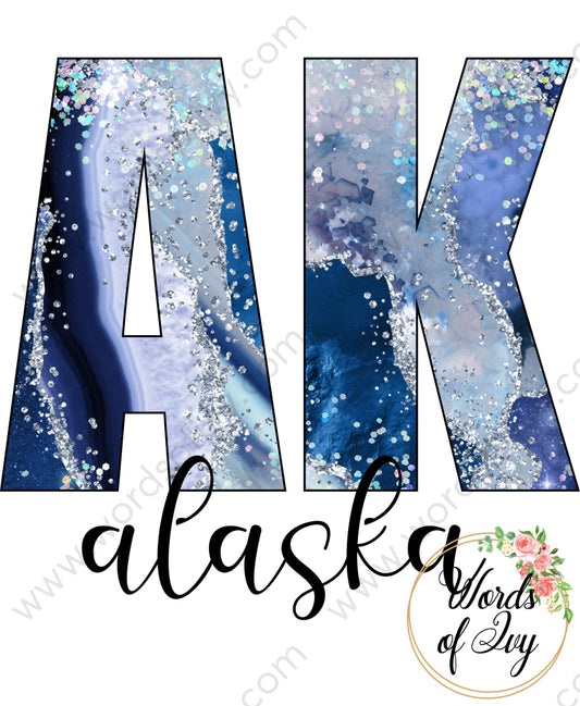 Sublimation Digital Download - Blue Agate Alaska 210606