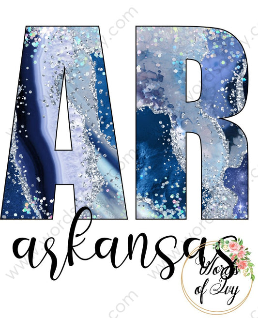 US State Sublimation Digital Download - Blue Agate Arkansas 210606 | Nauti Life Tees