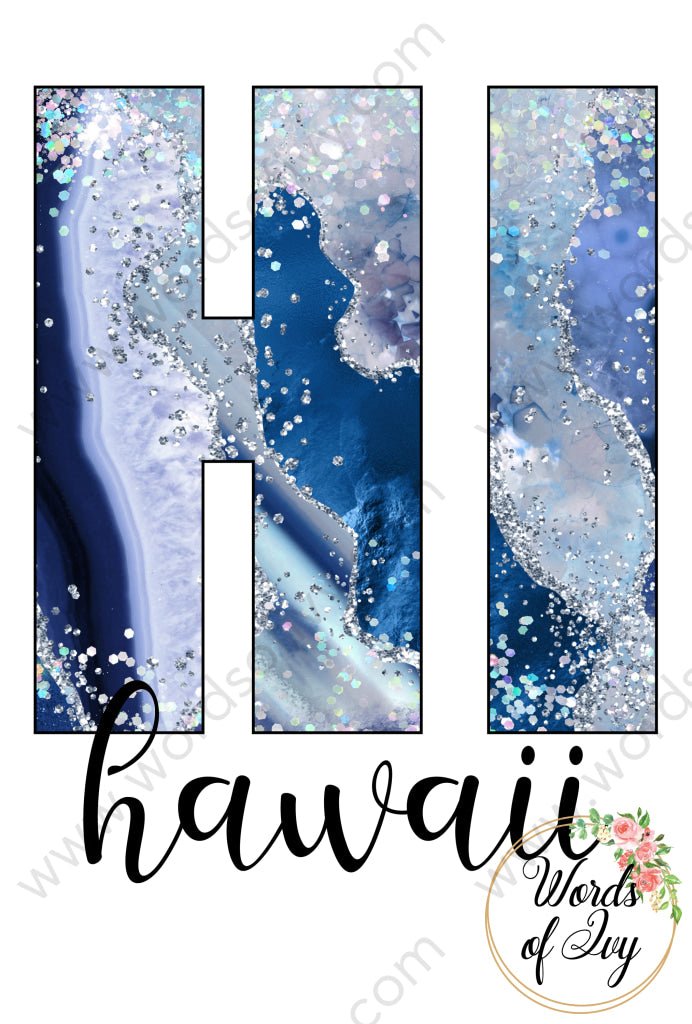 Us State Sublimation Digital Download - Blue Agate Hawaii 210606