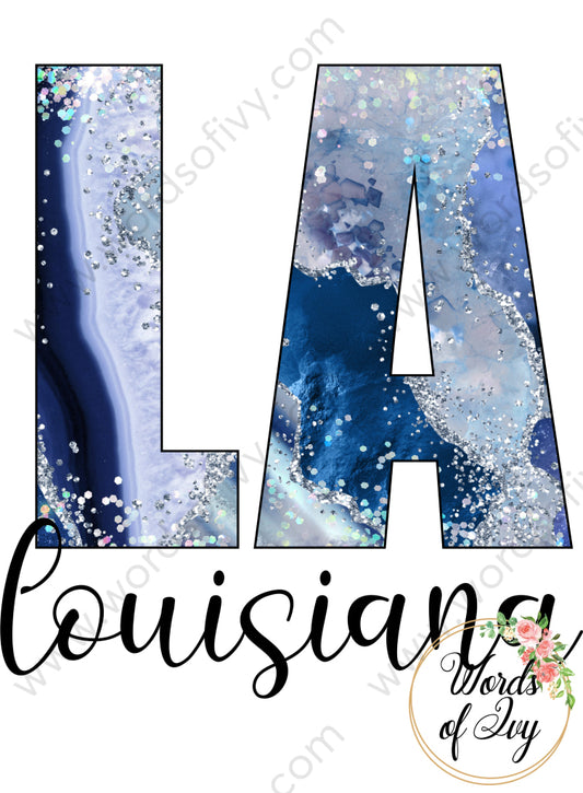 US State Sublimation Digital Download - Blue Agate Louisiana 210606 | Nauti Life Tees