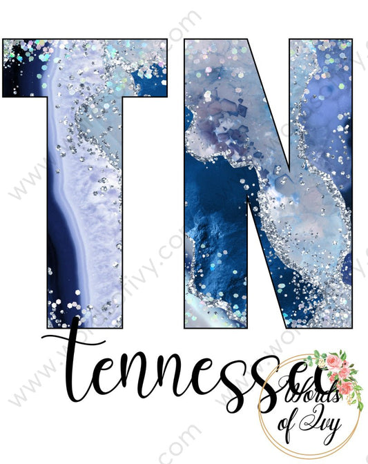 Us State Sublimation Digital Download - Blue Agate Tennessee 210606