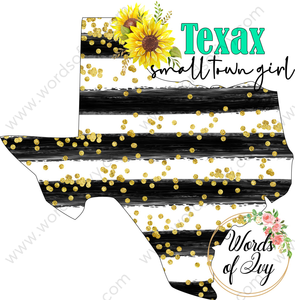 Us State Sublimation Digital Download - Sunflower Texas 210613